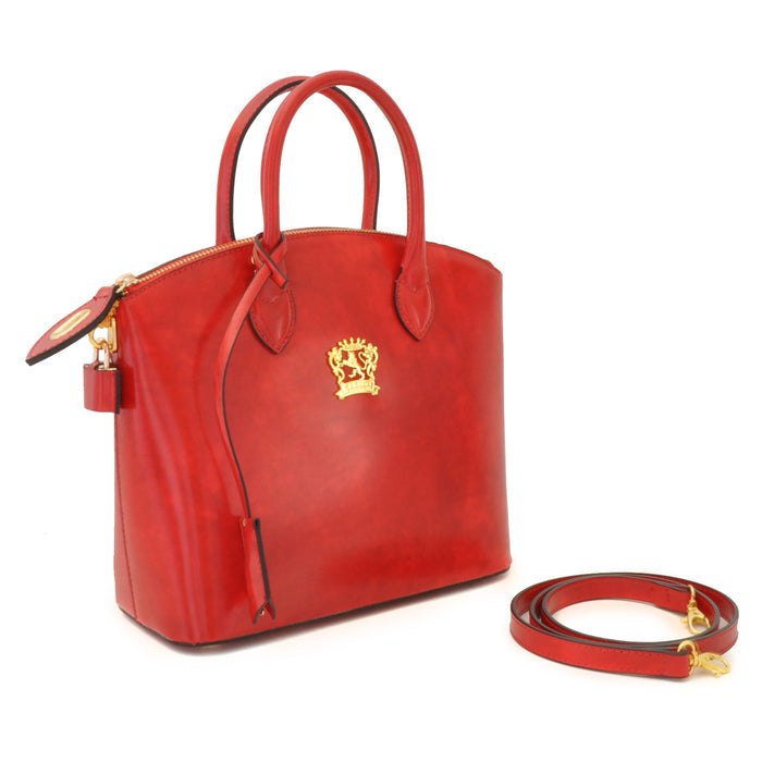 Pratesi Versilia Small Handbag in genuine Italian leather - Brunelleschi Leather Black