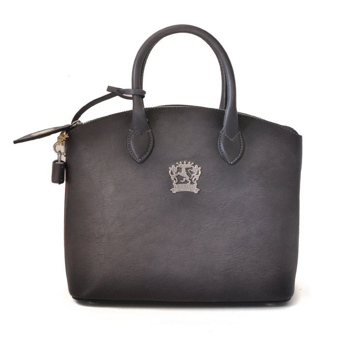 Pratesi Versilia Small Handbag in genuine Italian leather - Vegetable Tanned Italian Leather Grey