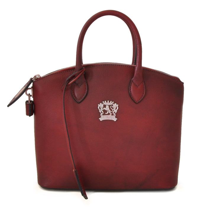 Pratesi Versilia Small Handbag in genuine Italian leather - Vegetable Tanned Italian Leather chianti