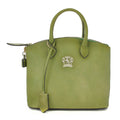 Pratesi Versilia Small Handbag in genuine Italian leather - Vegetable Tanned Italian Leather Green