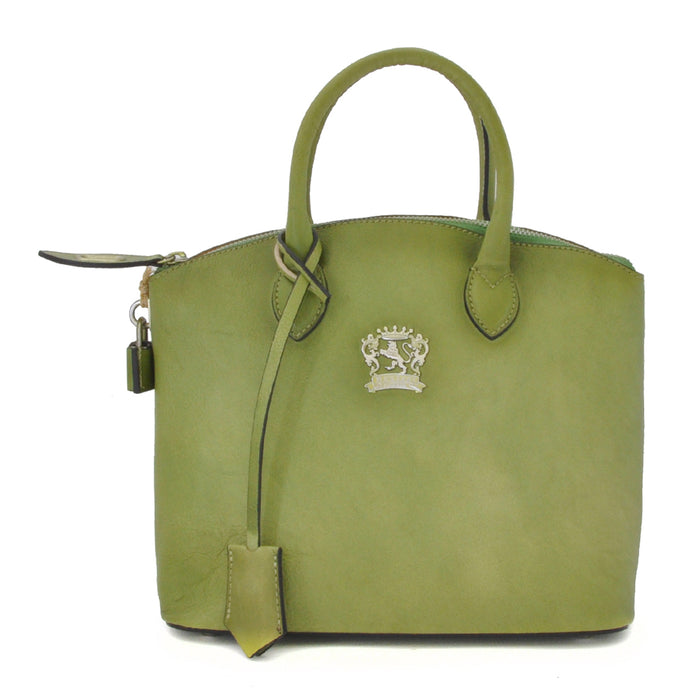 Pratesi Versilia Small Handbag in genuine Italian leather - Vegetable Tanned Italian Leather Green