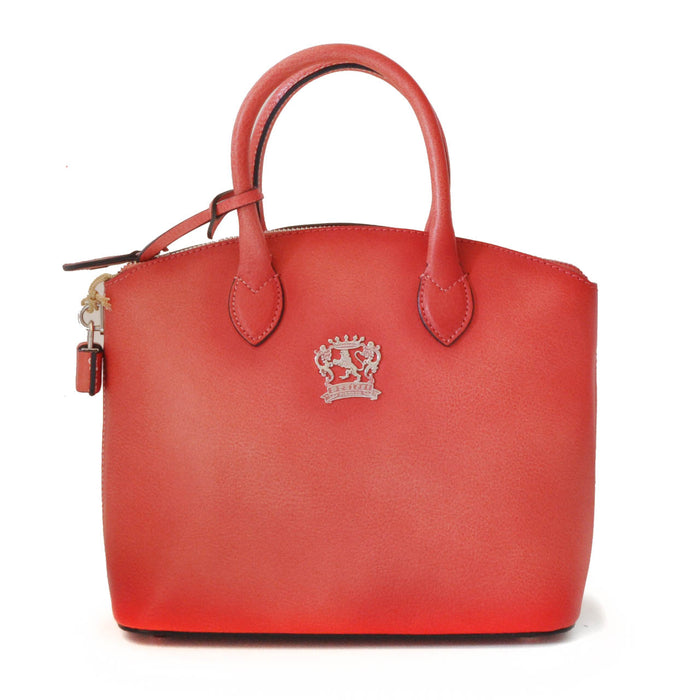 Pratesi Versilia Small Handbag in genuine Italian leather - Vegetable Tanned Italian Leather Pink