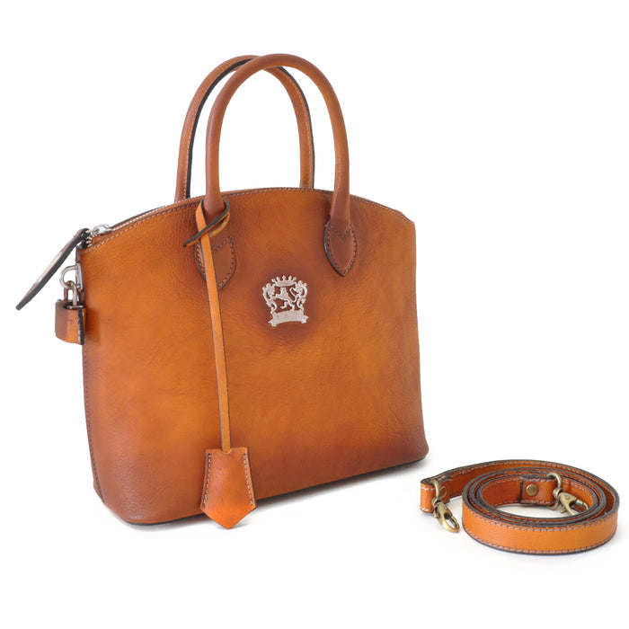Pratesi Versilia Small Handbag in genuine Italian leather - Vegetable Tanned Italian Leather Green