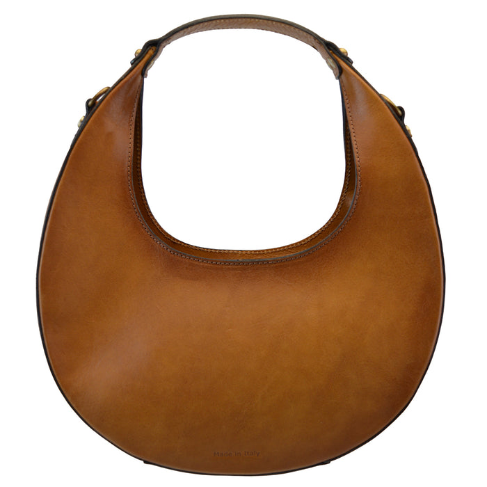Pratesi Ville Italian Handbag in Vegetable-Dyed Leather - Brown