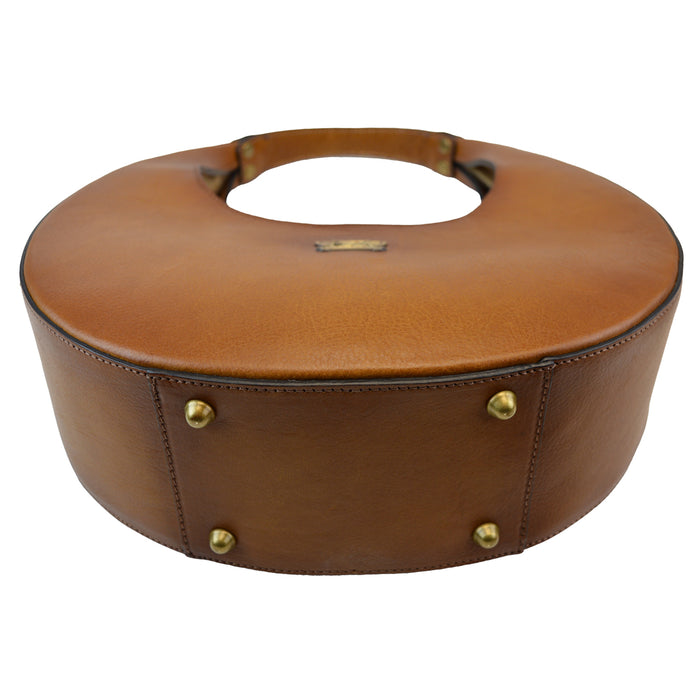 Pratesi Ville Italian Handbag in Vegetable-Dyed Leather - Brown