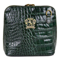 Pratesi Volterra King Lady Bag in real leather - Croco Embossed Leather Dark Green