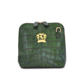 Pratesi Volterra King Lady Bag in real leather - Croco Embossed Leather Green