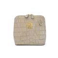 Pratesi Volterra King Lady Bag in real leather - Croco Embossed Leather White