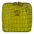 Pratesi Volterra King Lady Bag in real leather - Croco Embossed Leather Yellow
