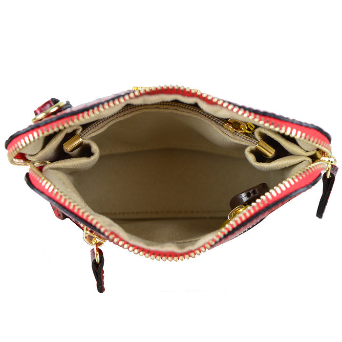 Pratesi Volterra King Lady Bag in real leather - King Fuxia