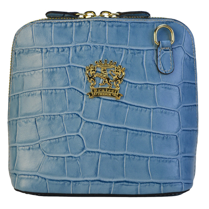 Pratesi Volterra King Lady Bag in real leather - King Sky Blue