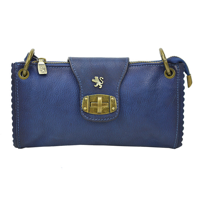 Pratesi Woman Bag Pontremoli B336 in genuine leather - Blue