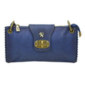 Pratesi Woman Bag Pontremoli B336 in genuine leather - Blue