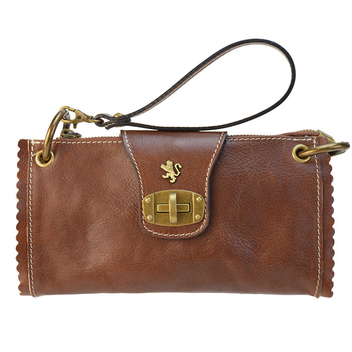 Pratesi Woman Bag Pontremoli B336 in genuine leather - Coffee