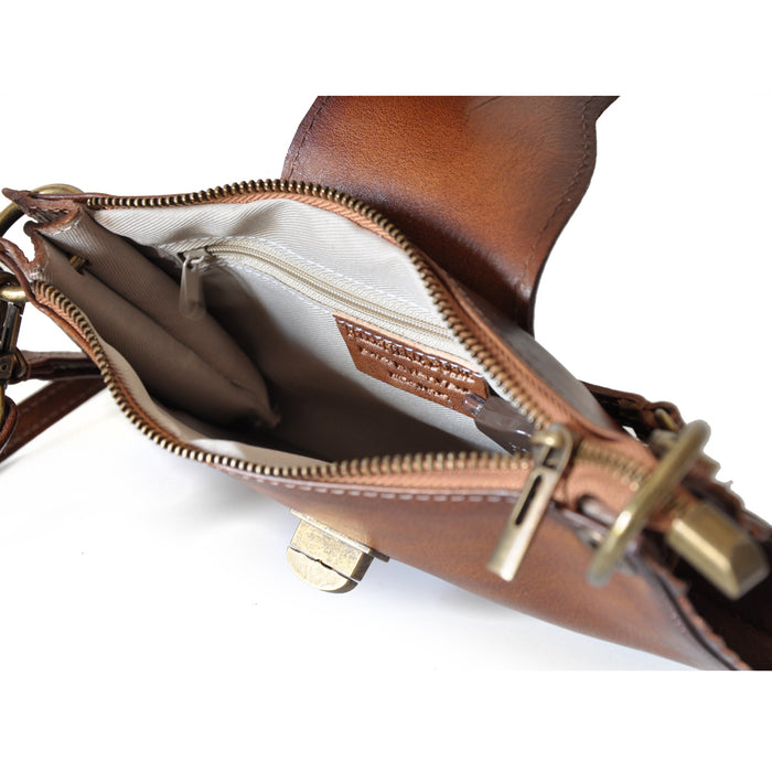 Pratesi Woman Bag Pontremoli B336 in genuine leather - Coffee