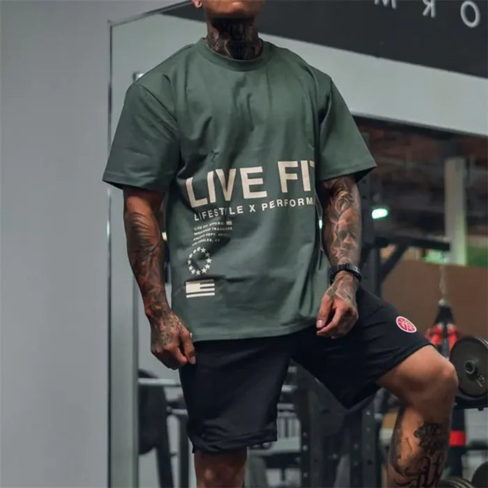 Premium Men's Gym Cotton T-shirt Rieworkes