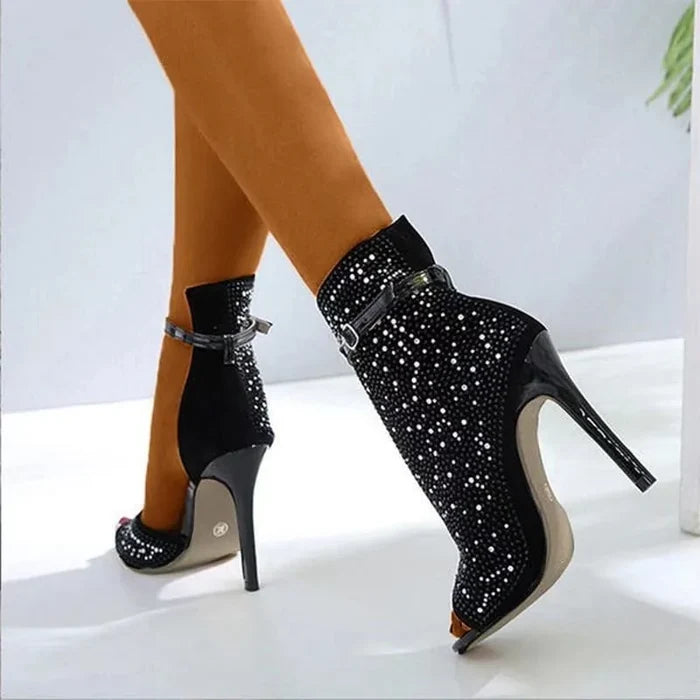 Pumps Crystal High Heels For Women Rieworkes