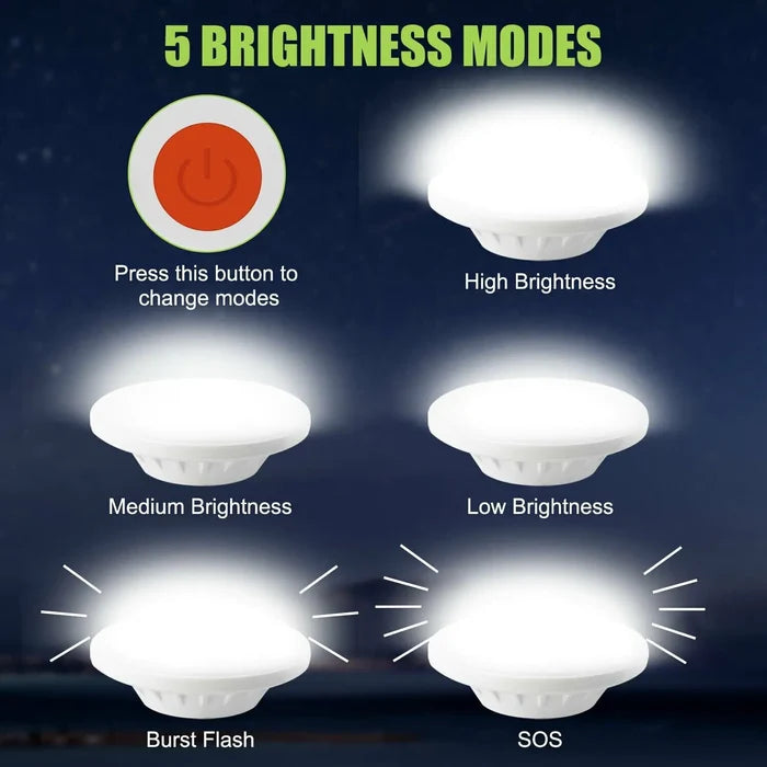 Rechargeable 60 LED Outdoor Camping Tent Light USB & Solar Lantern Hiking Lamp Rieworkes