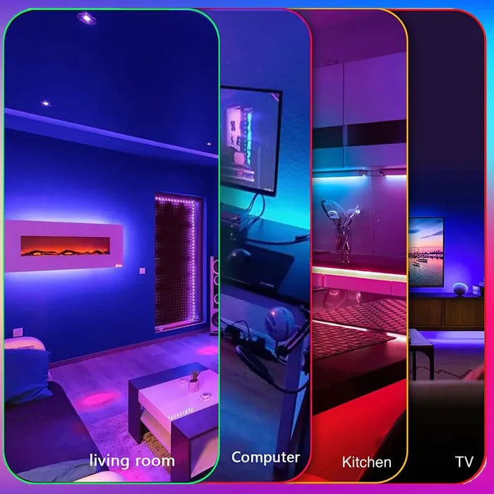 RGB LED Neon Light Bar with WiFi, App and Voice Control, Music Sync – Ideal for TV Backlighting and Room Decoration Rieworkes