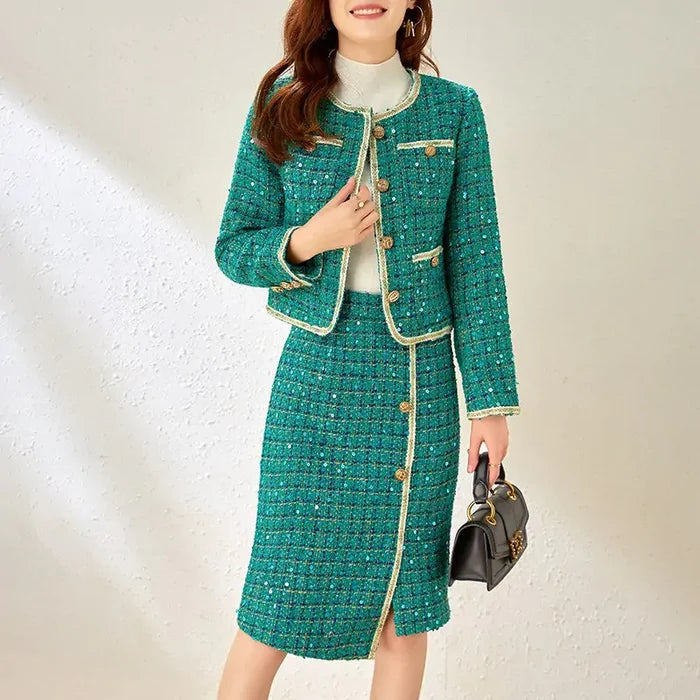 Runway Winter Tweed Dress Set Rieworkes