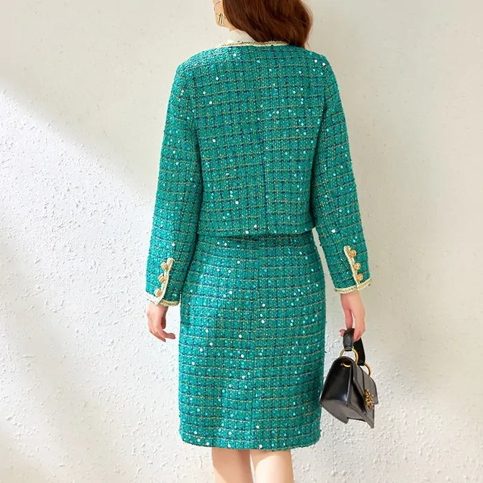 Runway Winter Tweed Dress Set Rieworkes