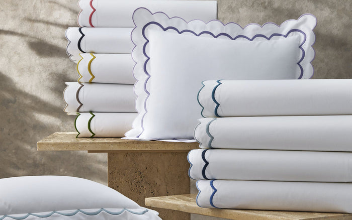 Scalloped Pillow Case Pair