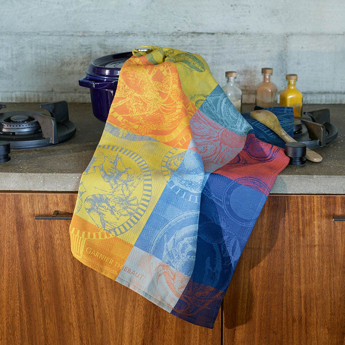 Sea Food Citronne Kitchen Towel-Gina's Home Linen Ltd