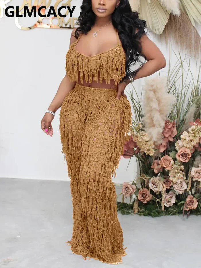 See Through Loose Pants Set Rieworkes