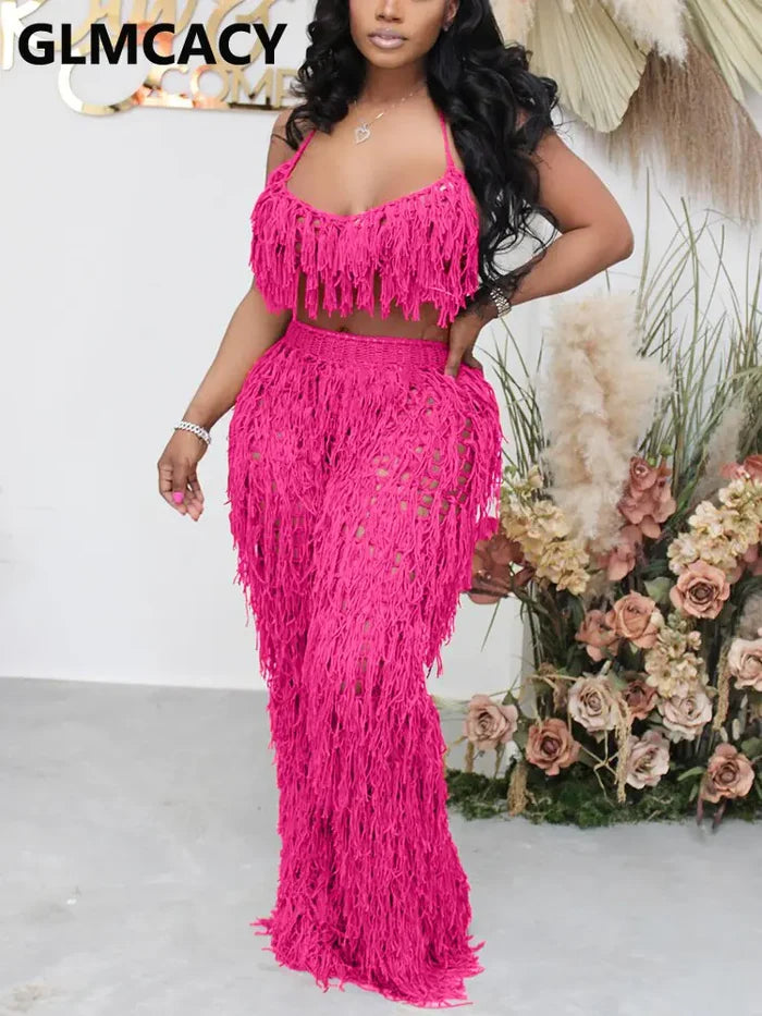 See Through Loose Pants Set Rieworkes
