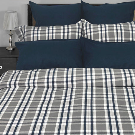 Simon Flannel Duvet Cover Set-Gina's Home Linen Ltd