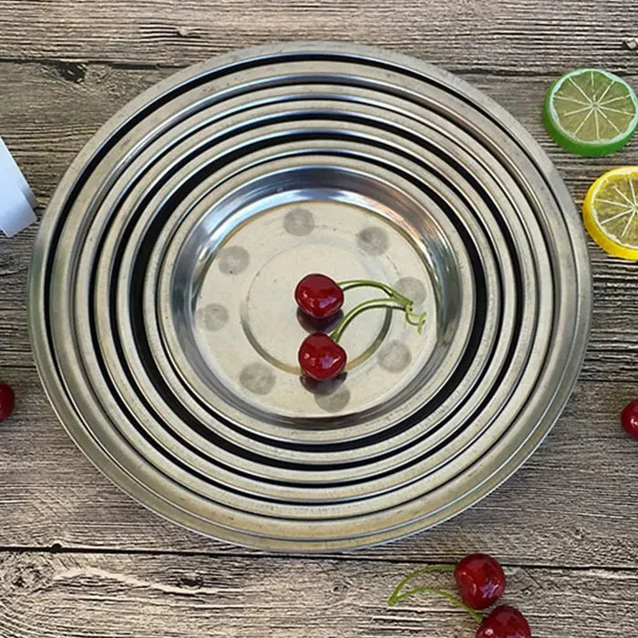 Stainless Steel Tableware Dinner Plate Rieworkes