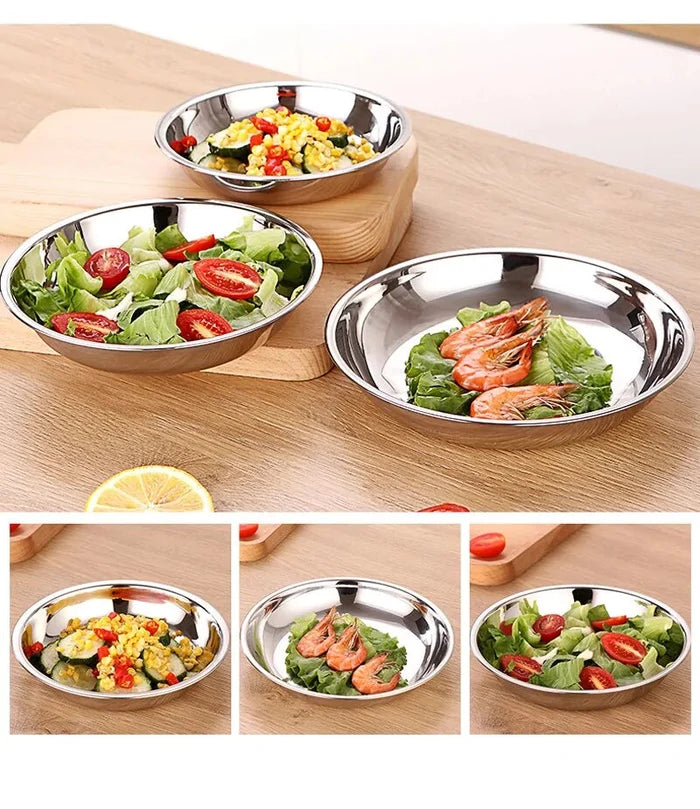 Stainless Steel Tableware Dinner Plate Rieworkes