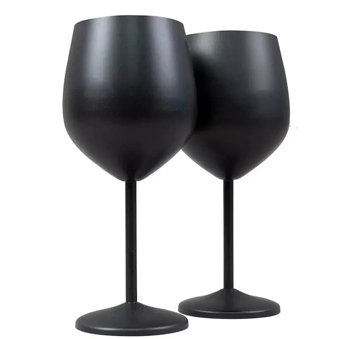 Stainless Steel Wine Glasses with Black Plating Rieworkes