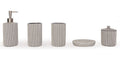Suits Resin Grey/White Bath Accessories-Gina's Home Linen Ltd