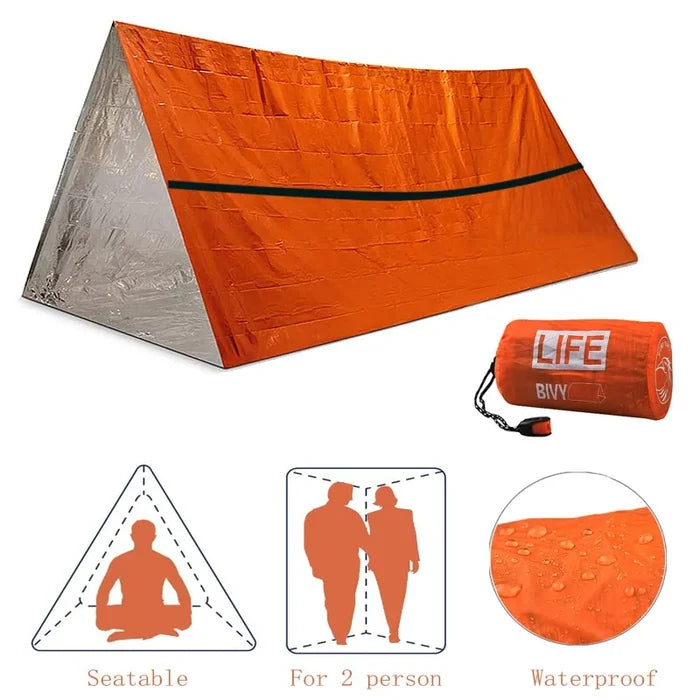 Survival Tube Emergency Tent With Whistle Rieworkes