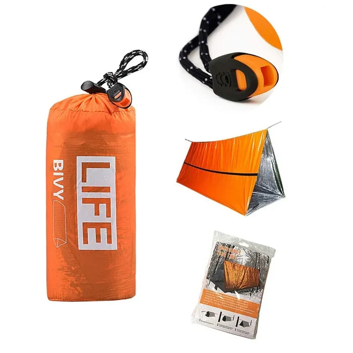 Survival Tube Emergency Tent With Whistle Rieworkes
