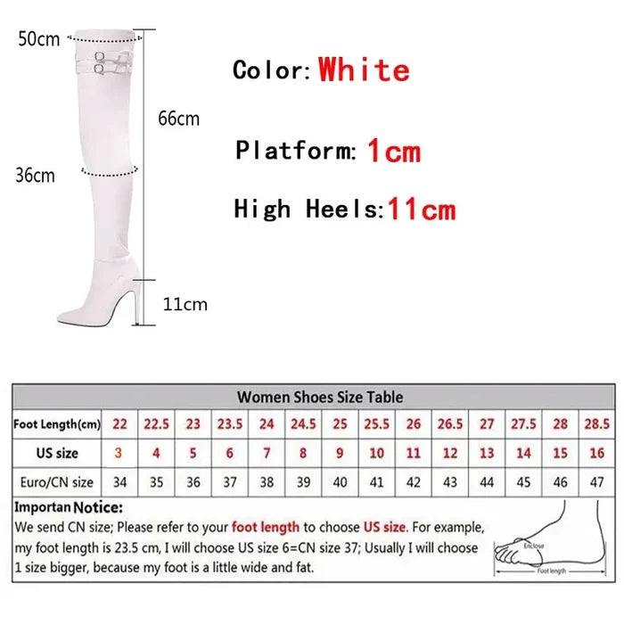 Thigh High Boots Leather Stiletto Heels Rieworkes