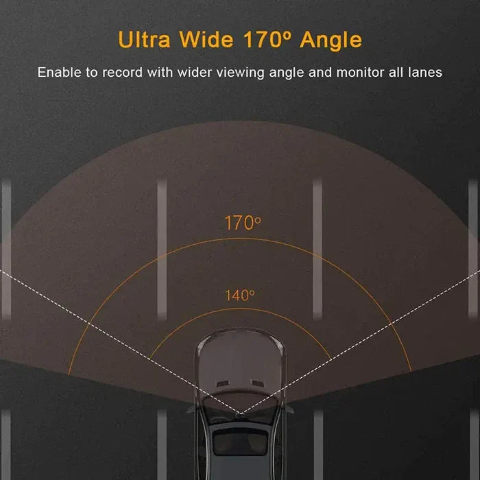 Touch Screen Dash Cam 4" 1080P Dual Lens Car DVR Recorder Front And Rear Camera Rieworkes