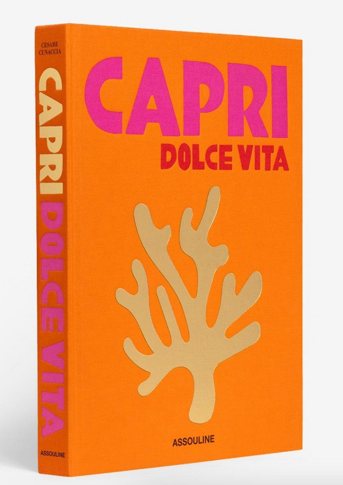Assouline Capri Travel Book in orange