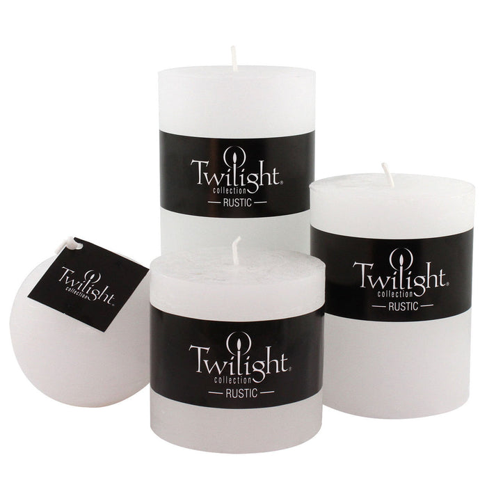Twilight Rustic Pillar Candles-Gina's Home Linen Ltd
