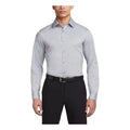 Van Heusen Men's Dress Shirt Slim Fit Flex Collar Stretch Solid 18.5" Neck 32"-33" Sleeve Grey Mist Rieworkes