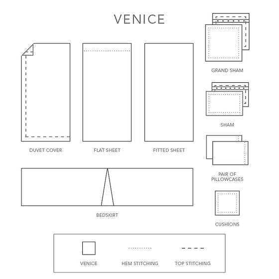 Venice Percale Collection: Fitted Sheet-Gina's Home Linen Ltd
