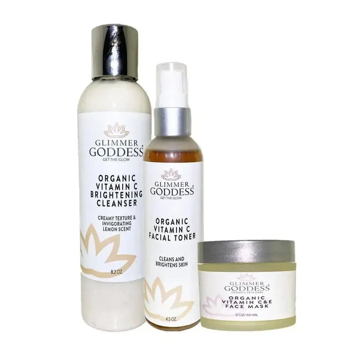 Vitamin C Brighter Skin Organic Skin Care 3 Step Cleansing Kit Rieworkes
