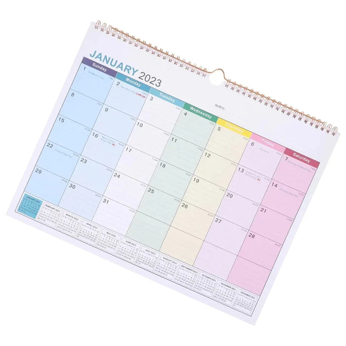 Wall Office Large Appointment Hanging Mounted Holiday Monthly Home Calendar Rieworkes