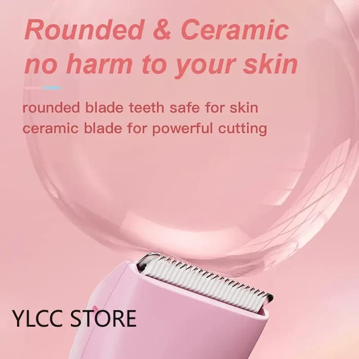 Waterproof Electric Bikini Trimmer for Women - Cordless Body Hair Shaver and Painless Epilator for Legs Rieworkes