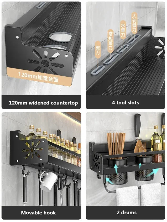 Wave Pattern Kitchen Organizer Shelf Andralyn Life Store