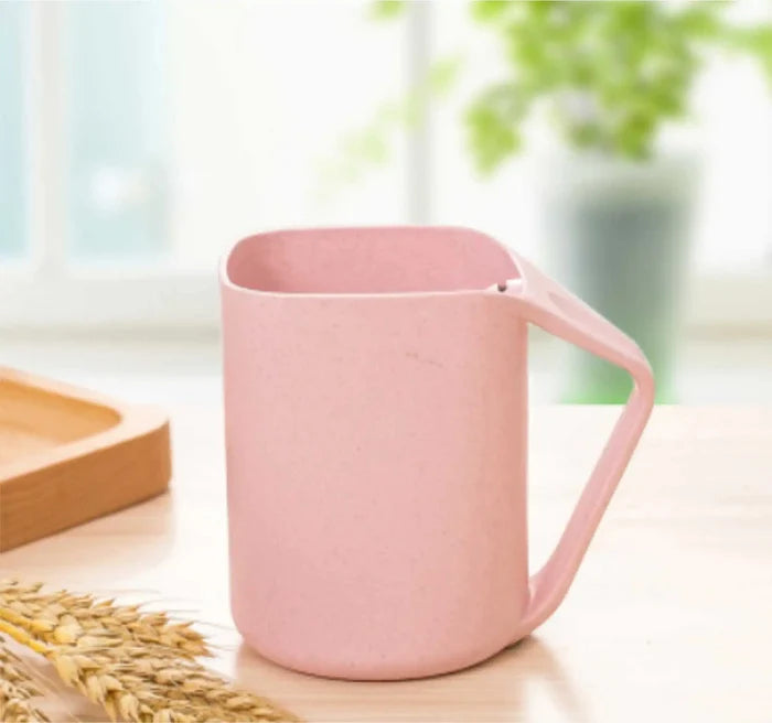 Wheat Square Mouth Oblique Toothbrush Cup Rieworkes
