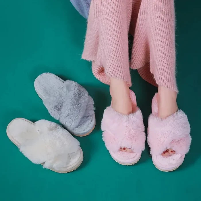 Winter Luxury Fur Slippers Rieworkes