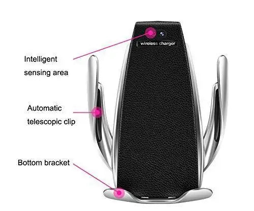 Wireless sensor car phone holder & charger. Rieworkes