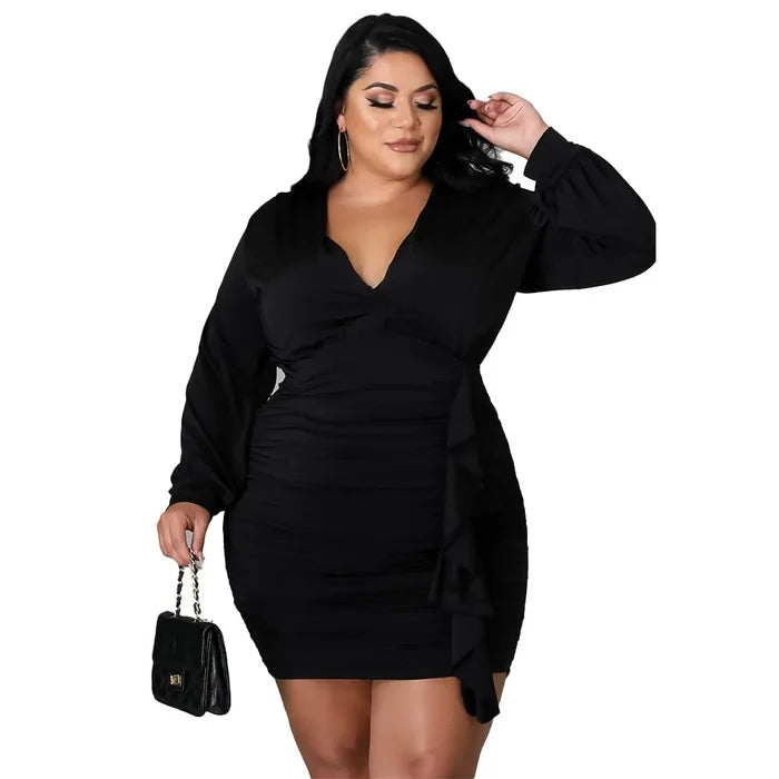 Women Autumn Plus Size Dresses Rieworkes